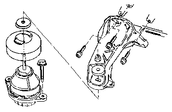 Left Engine Rubber Mount Drawing; 3.4k